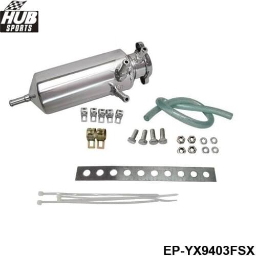 Racing Universal Radiator Alloy Coolant Swirl Pot Breather Air Separator Tank Engine Coolant Catch Can HU-YX9403FSX