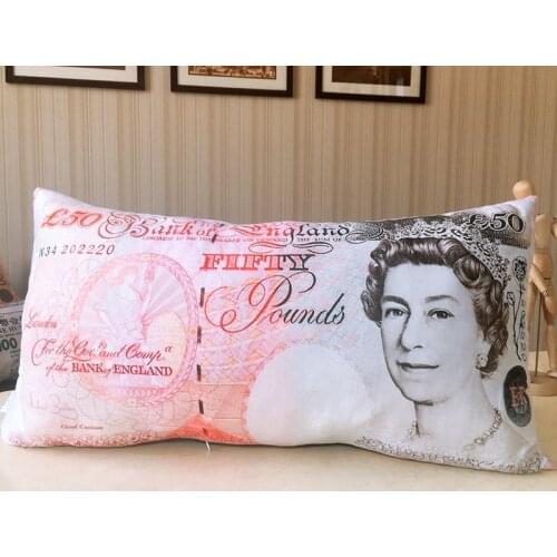 Simulation Money Pillow Stuffing Funny USD EUR Money Plush Stuffed Cushion Pound Dollar Cushion for Sofa Bed Home Decor Gift