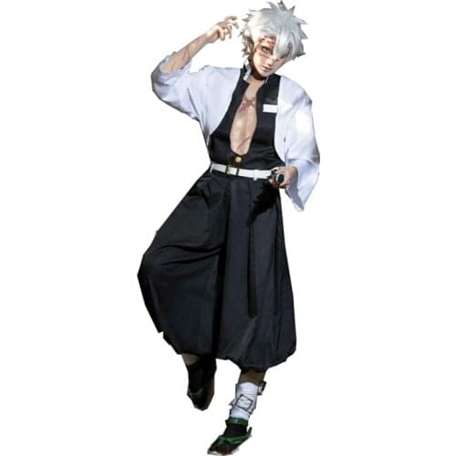 Demon Slayer: Kimetsu no Yaiba Shinazugawa Sanemi Cosplay Carnaval Costume Halloween Christmas Costume