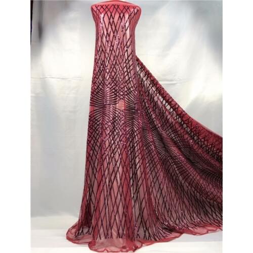 Beautiful Design Sequined Embroidered Mesh Lace Fabric For Women Party Dress Lace African Gold Sequins Guipure Net Lace Material