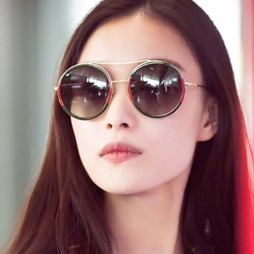 Round Sunglasses Women Vintage Sun Glasses for Female Retro 2019 Brand Designer Elegant Luxury Woman Glasses Anti-glare Uv400