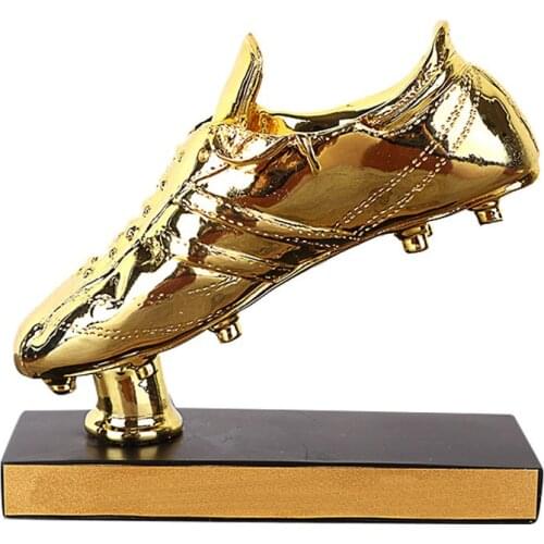 Customized Best Shooter Award Trophy Football Boot Champions Award Shoes Shape Cup Fans Souvenir Resin Material