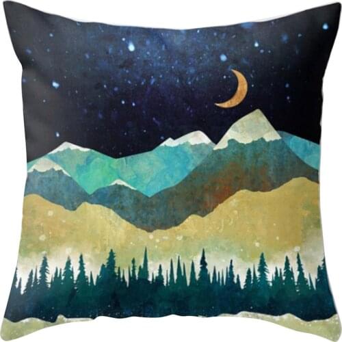 New Design Multicolor Soft Geometric Print Pillow Cases Linen Sofa Cushion Cover Home Decor Pillow Core Home Decoration