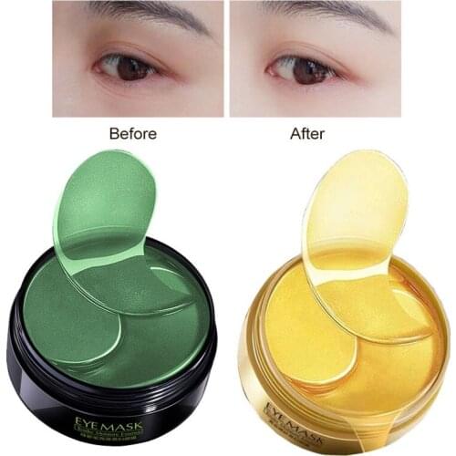 Gold Moisturizing Eye Mask Patches 60pcs Crystal Collagen Eye Mask Anti Age Sleep Mask Dark Circles Skin care Korean cosmetics