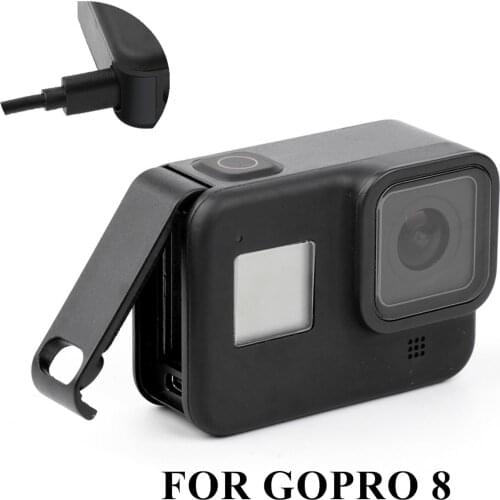 Rechargeable Side Protective Cover Battery Lid for GoPro Hero 8 Sports Camera Plastic Dustproof Battery Lid Door Housing Case
