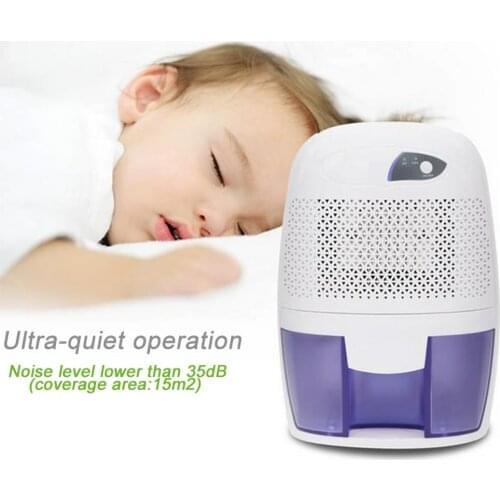 Portable 500ml Mini Air Dehumidifier Automatically Shuts Off Extracting Moisture Home Kitchen Wardrobe Office Dehumidification