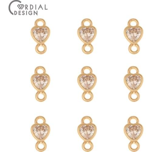 Cordial Design 100Pcs 5*9MM CZ Connectors/DIY Charms/Jewelry Accessories/Hand Made/Earrings Making/Jewelry Findings & Components