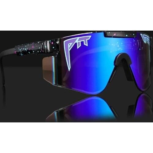 2021 NEW luxury BRAND Mirrored Green red blue lens pit viper Sunglasses polarized men sport goggle tr90 frame uv400 protection