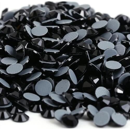 Ss6,ss10,ss16,ss20,ss30 Black Jet Color DMC Iron On Rhinestone/Hot fix Crystal Rhinestones Strass Sewing & Fabric Garment stones