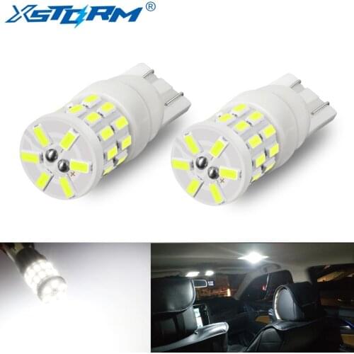 2pcs T10 W5W LED Bulbs 168 194 Led Ceramic 3014 Chips Car Clearance Lights Wedge Dome Reading License Plate Lamp Auto White 12V