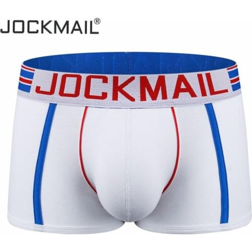 Jockmail New Sexy Underwear Men Boxer Brand Hot Men Underwear Breathable Low Waist Cotton Mens Penis Boxers Calzoncillo Hombre