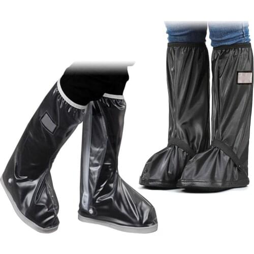 Waterproof Rain Boots Reusable Black Protective Overshoes Road Bike Shoe Cover Protector for Men and Women Galoshes