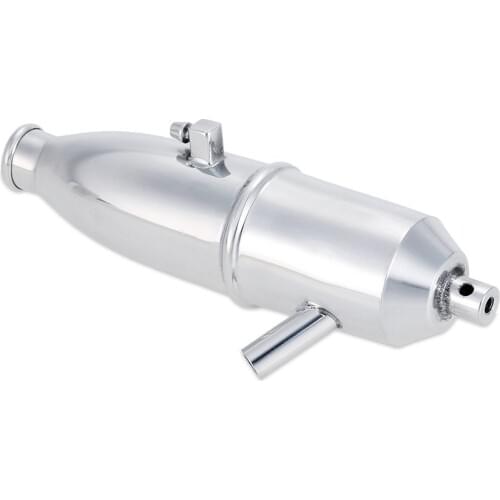 EBOYU(TM) 102009 (02124) Silver Aluminum Exhaust Pipe for 1/10 HSP Nitro Car