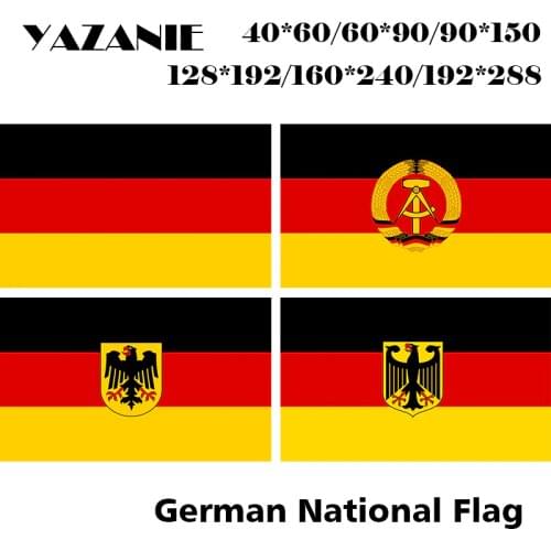 YAZANIE All Size Double Sided German Deutschland Democratic Republic GDR Flag East Germany Banner Germany Eagle Emblem Hawk Flag