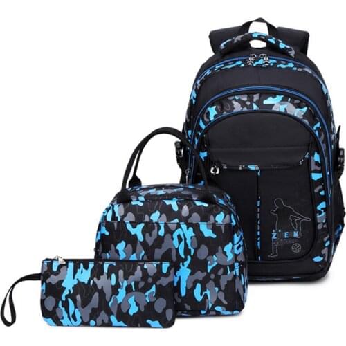 Zippers Large Capacity Boy School Backpacks School Bags For boys Children Backpack Nylon Girls Schoolbags set Mochila Escolar