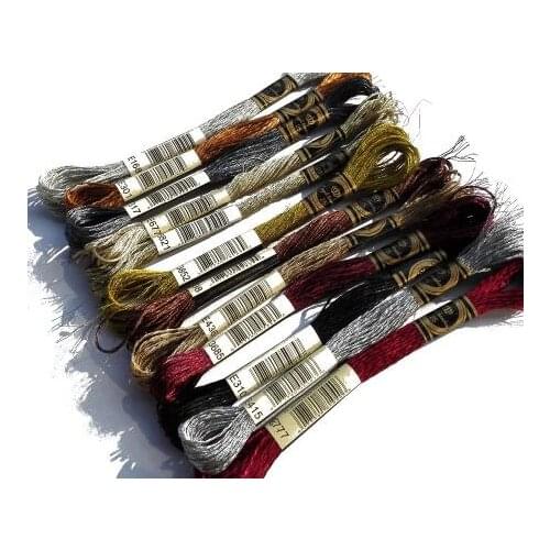 Cross stitch gold and silver threads / cross stitch embroidery thread / Custom Cross stitch threads colors