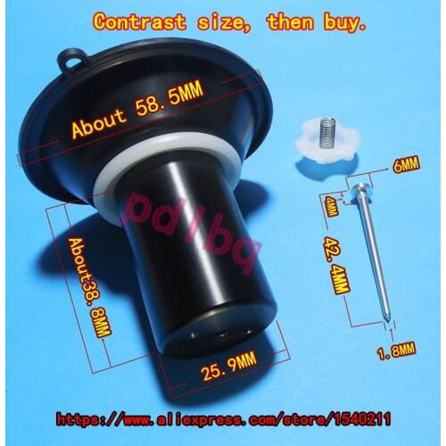 1 piece $ 7.5)HMHonda CBX400F INTEGRA NC07 Motorbike Keihin carburetor vacuum diaphragm plunger assembly (With Jet needle)