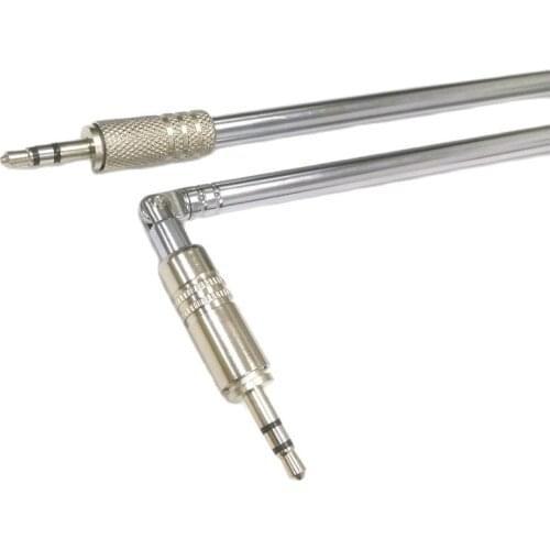 1PC FM radio antenna telescopic antenna phone HIFI aerial 650mm 3.5mm straight type/180 degree flexible type