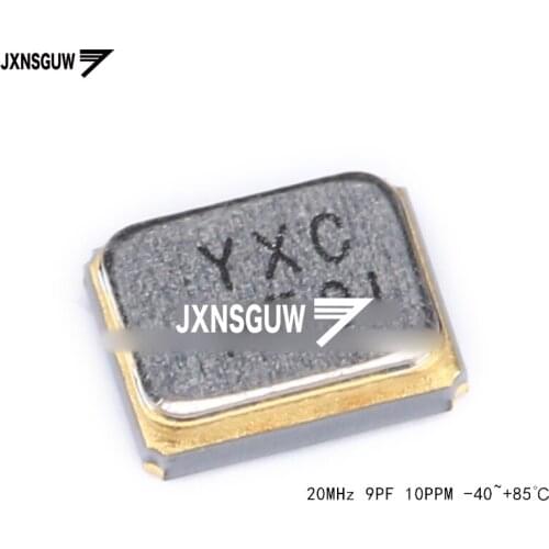 10PCS 2016 SMD passive crystal oscillator/YSX211SL 20MHz 9PF 10PPM X201620MLB4SI 4 foot