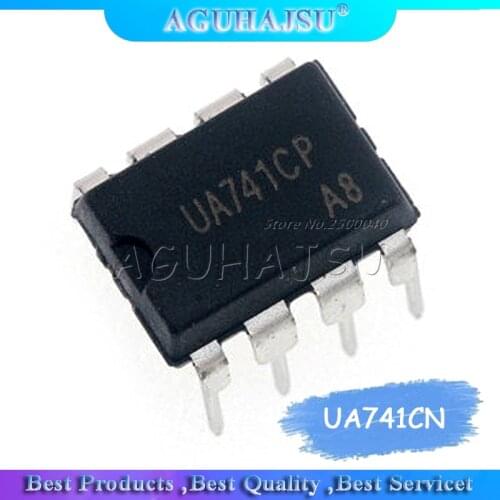 10 pcs DIP IC 8pins UA741CN UA741CP UA741 OP Amp LM741 741 TI Original DIP-8
