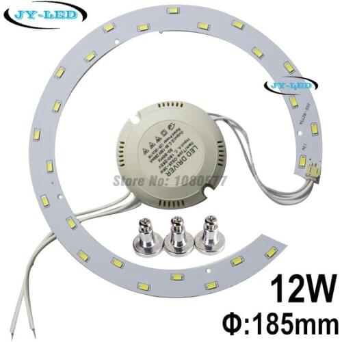 12w SMD 5730 LED Ceiling Lights Board LED Remould Plate Ring Disc Lights With Magnet Screw + Driver