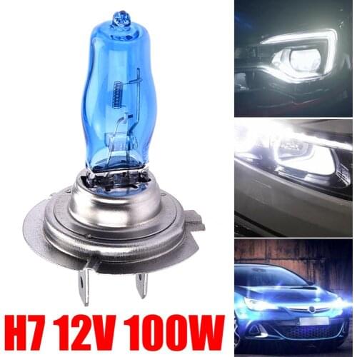 2 Pieces 100W H7 Halogen Bulbs Super White Quartz Glass 12V 4500K Xenon Dark Blue Car HeadLight Bulb Auto Lamp