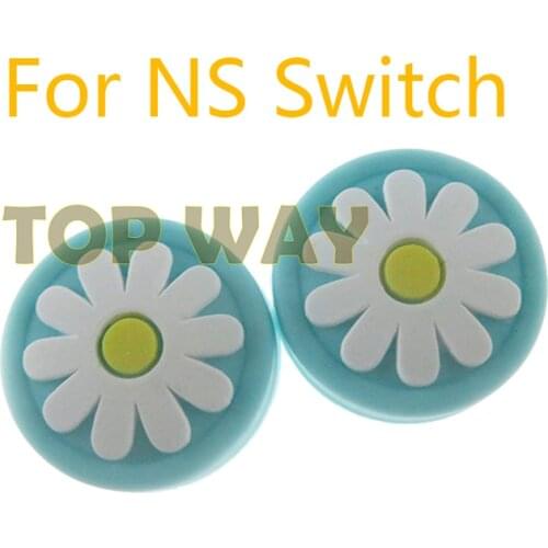 2pcs Chrysanthemum Bear Flower Thumb Stick Grip Cap Joystick Cover For Nintend Switch Lite NS JoyCon Controller Thumbstick Case