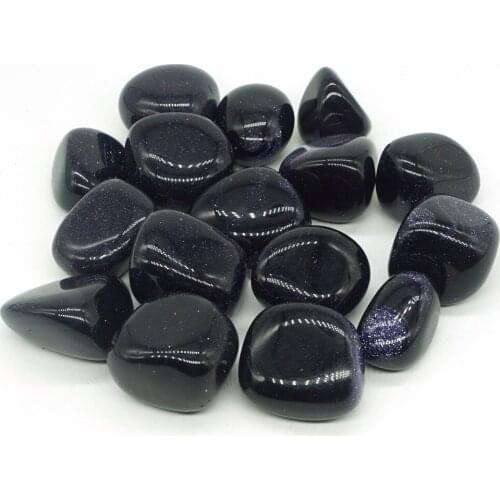 Blue Goldstone Sand Tumbled Stone Gemstone Rock Mineral Crystal Healing Chakra Meditation Feng Shui Decor Collection