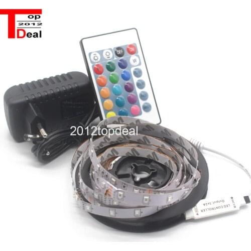 5M 300Leds Non-waterproof RGB Led Strip Light 3528 DC12V 60Leds/M Flexible Lighting String Ribbon Tape Lamp Home Decoration Lamp