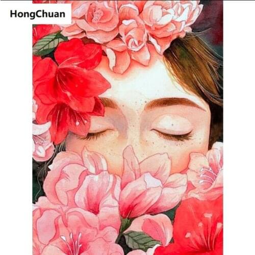 5D DIY square/round diamond painting beautiful girl cross stitch needlework home decoration mural mosaic diamond embroidery gift