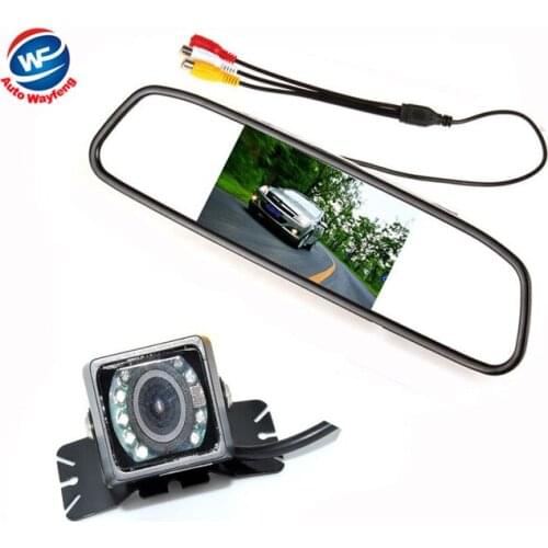 Car Auto Parking Camera Monitors System, IR NIGHT Rear View Camera With 4.3 inch LCD Car Mirror Monitor Camera