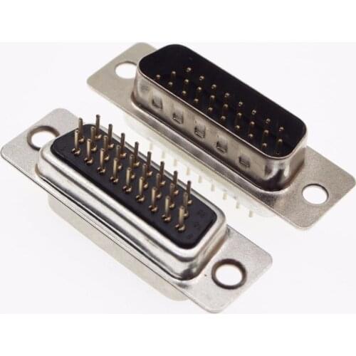 Free shipping DP26 male Socket/Jack/Connector,HDP26P male plug DB26 three rows gold-plating pin