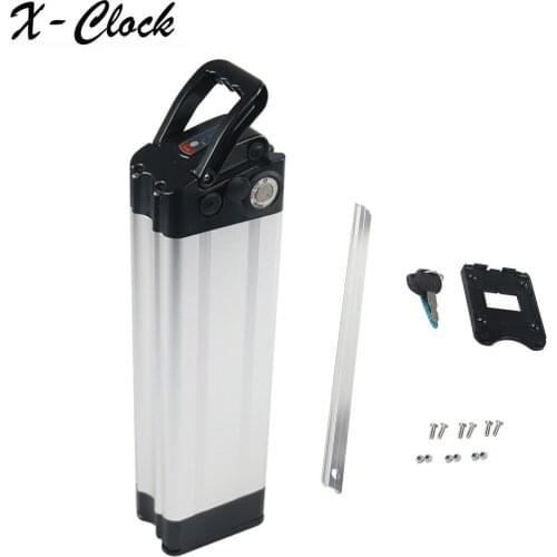 24v 36v 48v silver fish ebike battery case electric bike battery box fat tire bike battery case emtpy box