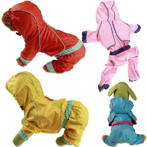 Large Dog Raincoat Small Medium Golden Hair Cloak Raincoat Four-legged Raincoat Samoyed Herd Waterproof Pet Raincoat