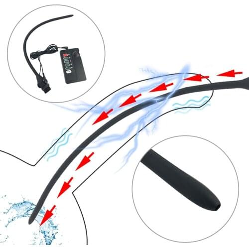 Electro Shock Stimulate Urethral Catheter Penis Plug Dilator Male Masturbator Catheter Sound for Men Flushing Plug Stimulator