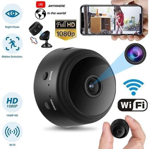 Gosear 1080P HD Mini Camera WiFi IR Night Vision Sensor Camcorder Small Camera with 360 Degree Bracket for Home Office Security