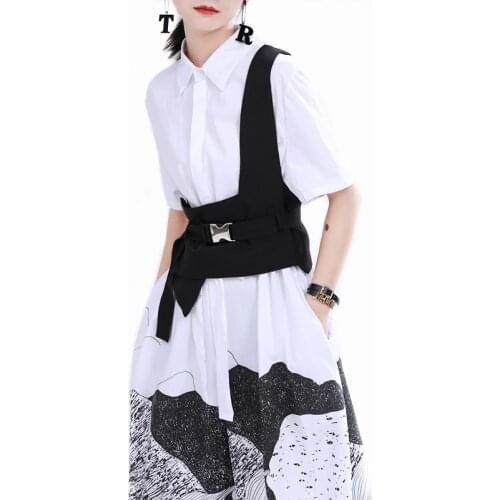 Harajuku Women Wide Irregularly Waistband With Shoulder Strap Designer Dress Belt Fashion Belts For Female Orignal Design Girdle
