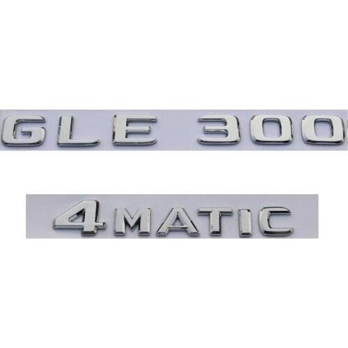 Chrome Letters Trunk Emblem Badge Emblems for Mercedes W166 GLE300 4MATIC