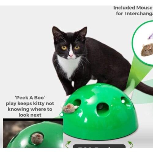 Creative Electric Pet Funny Cat Tray Training Toy Cat Scratching Device Mouse Toy Interactive Puzzle Game Play Exciting Cat Toy