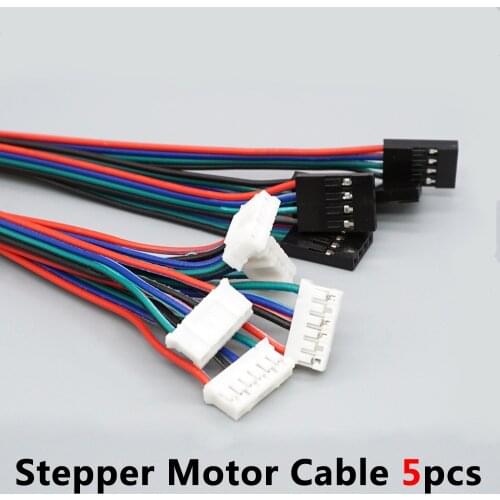 3D Printer Parts Stepper Motor Cable 1M/2M 2.54 4pin-XH2.0 6pin for Stepper Motor Cable Connector 5pcs/lot