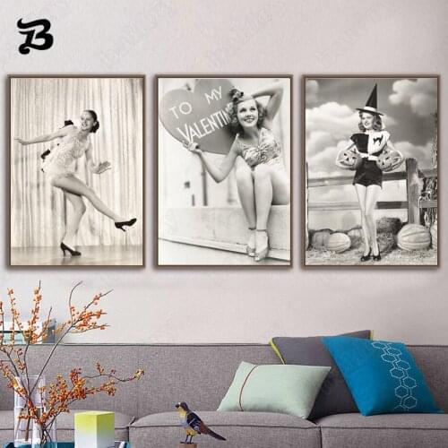Canvas Painting for Living Room Vintage Homedecoration Sexy Retro Women Posters Prints Wall Art Pictures for Bedroom Wall Decor