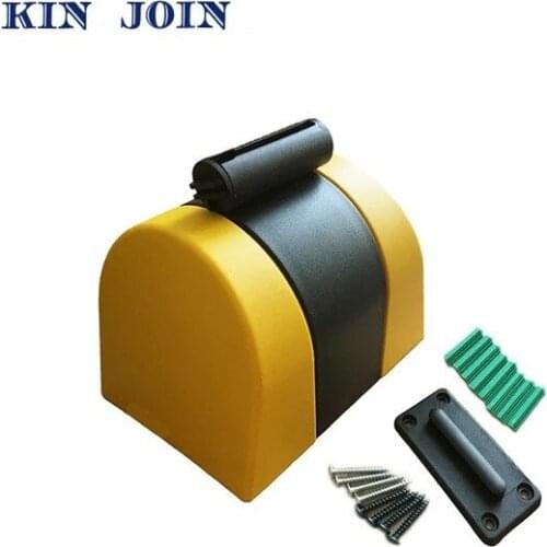 KINJOIN Plastic Wall-Mounted Cordon Isolation 3Meter Belt Retractable Belt Lined Up Black And Yellow Warning Tape