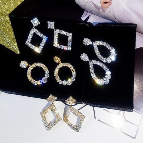 Classic Water Drop Shaped Cubic Crystal Bridal Earrings Wedding Jewelry For Brides Bridesmaid earings fashion jewelry 2020