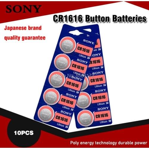 10PCS/LOT CR1616 Button Cell Coin Batteries For Sony 100% Original cr 1616 3V Lithium Battery DL1616 ECR1616 LM1616 5021LC