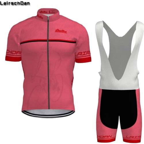 LairschDan Bicycle Team Pink Cycling Jersey Set MTB Bike Sport Wear Summer Quick Dry Road Bike Clothes Equipamepnto De Ciclismo