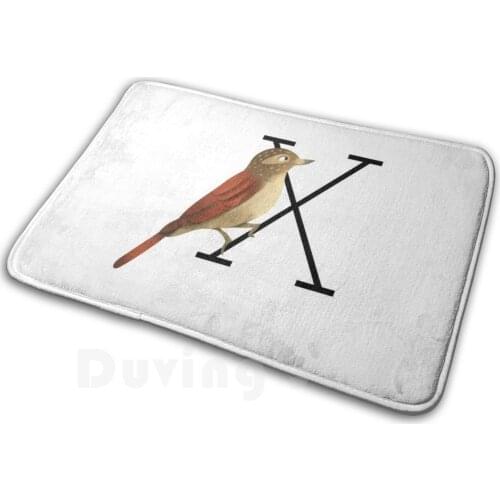 X As Xenops ( Animal Alphabet ) Mat Rug Carpet Anti-Slip Floor Mats Bedroom Letter Initial Alphabet Learn Learning Boy Girl