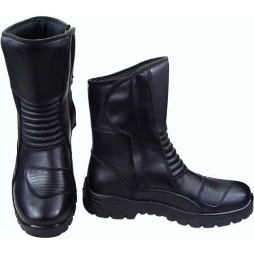 Leather Motorcycle Boots Men Women Motocross Riding Boots Leather Moto GP Racing Shoes Waterproof Motorcycle Equipment