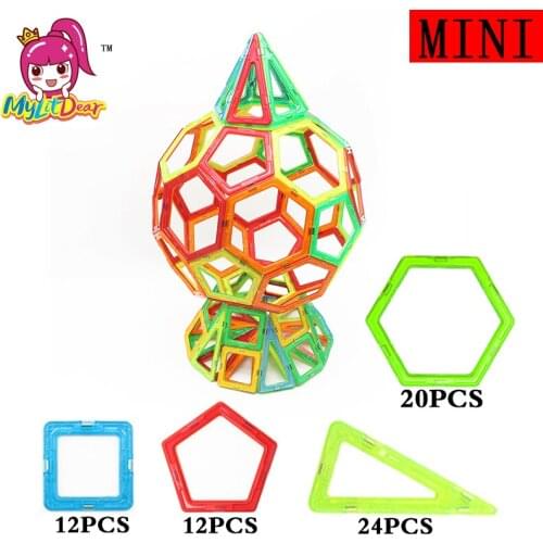 68Pcs 3D DIY Magnetic Building Blocks Toys Mini Size Cartoon High Quality Educational Magnetic Bricks Toys For Children