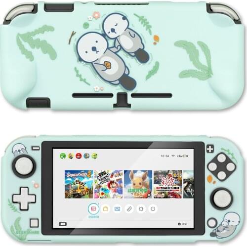 Cartoon Cute Shiba Inu Sea Otter Protective Case for Nintendo Switch Hard Cover Back Grip NS Lite Case for Nintendo Switch Lite