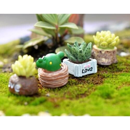 Mini Decoration Mini Artificial Plants Fleshy Cactus LOVE Lifelike Plant Landscape Decorative Home Decoration статуэтки Dropship